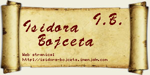 Isidora Bojčeta vizit kartica